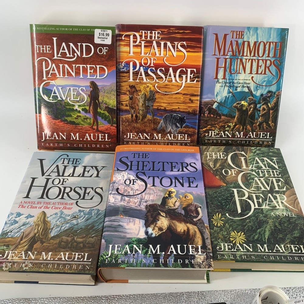 Jean M Auel Earths Children 6 Book Set Clan of the Cave Bear Series 1st Edition‎